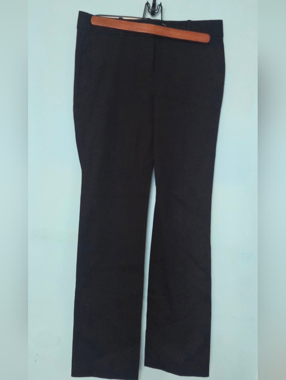 J. Crew Black Pantsuit Classic Style Style Strech Cotton Streitgh Leg, Mid Rise - Picture 3 of 9